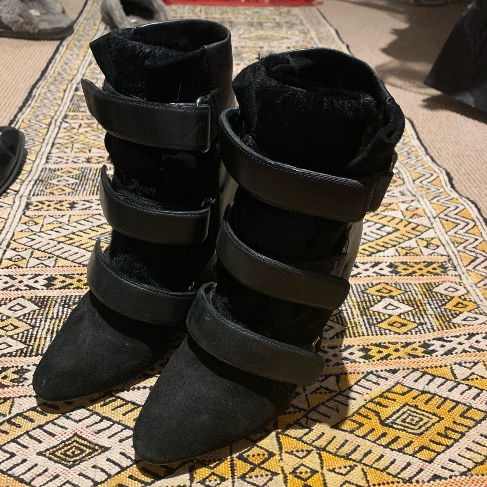 Isabel Marant Suede and Pony Hair Boots